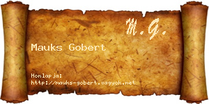 Mauks Gobert névjegykártya